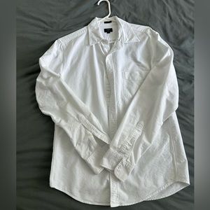 J Crew White Oxford Long Sleeve, Size Medium (Missing wrist buttons)